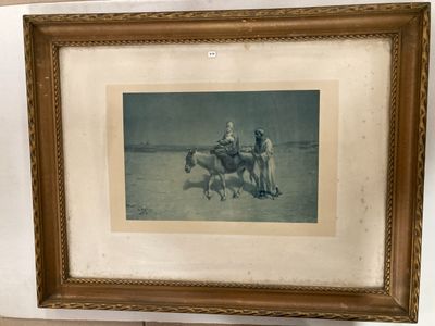 Fin XIXe. La fuite en Egypte. Estampe. - Photo 1