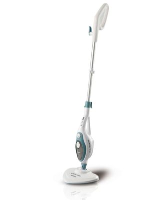 a close up of a steam mop on a white surface