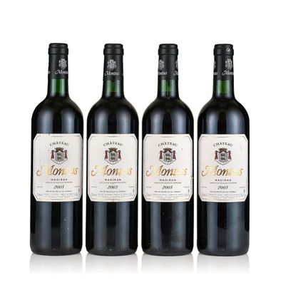 three bottles of wine sitting next to each other on a white surface