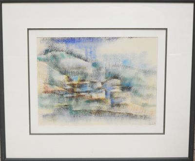 École FRANCAISE - XXeme Village vue cubisante.