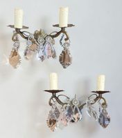 BEAU LUSTRE CAGE ELECTRIQUE A NEUF BRAS DE LUMIERE A VOLUTES… (photo 2)
