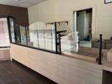 a display case in the middle of a room