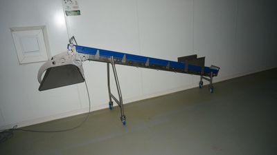 a picture of a conveyor belt in a warehouse
