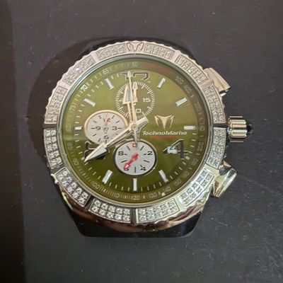 Montre TECHNOMARINE cadran vert 4cm diamants, sans bracelet
