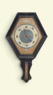 Baromètre thermomètre de forme hexagonale en bois noirci reh…