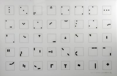 une image représentant un dessin en noir et blanc composé de plusieurs carrés