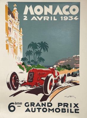 an image of a poster advertising a grand prix automobile race