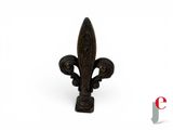 a close up of a metal fleuret on a white background