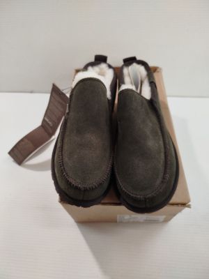 Ils se trouvent dans une boîte posée sur une table, avec une paire de chaussures à l'intérieur.
