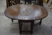 Table à pieds rabattables anglaise du XIXe siècle - chêne - …