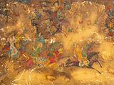 a picture of a painting on the wall of a building