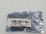 a plastic bag with a barcode on it sitting on a table