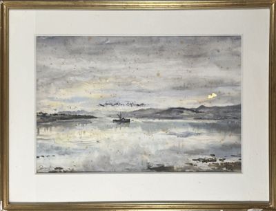 Paul PERRAUDIN (1907-1993) "Paysage à Invergorden (Écosse)"