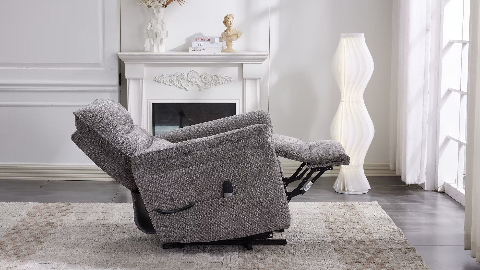 2 x Fauteuil releveur 1 moteur gris :