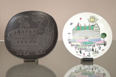 Stig Lindberg (1916-1982) pour Gustavsberg 2 assiettes circa…