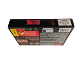 a black box with a red and yellow label on it
