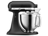 a close up of a black mixer on a white background