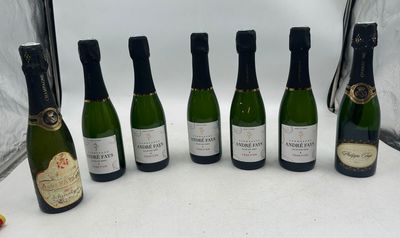 six bottles of wine are lined up in a row