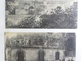 deux photos d'un bâtiment sur lesquelles on voit beaucoup de monde