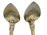 pair of art deco sconces in the shape of a shell