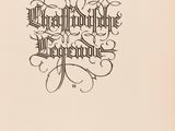 a black and white image of a book with a handwritten title