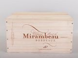 a wooden box with the name mirambeau bordeaux on it