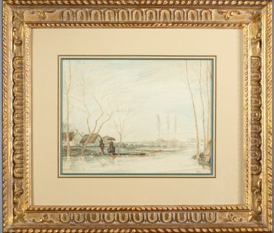 une image d'une photo d'un tableau représentant un homme sur un bateau
