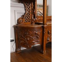 SPECTACULAIRE MEUBLE ART NOUVEAU formant jardinière en noyer… (photo 6)