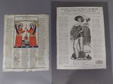 deux pages d'un livre sur lesquelles figurent les dessins d'un homme et d'une femme