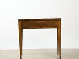 an image of a small wooden table with a drawer on top of it