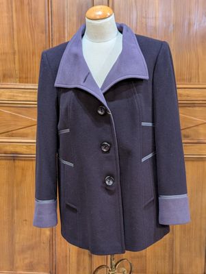 FASHION - Mateau en laine et cachemire couleur aubergine - M…