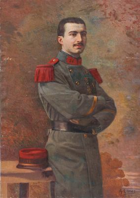 une image représentant un tableau d'un homme en uniforme militaire