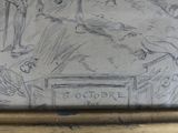 a picture of a drawing on the wall of a building