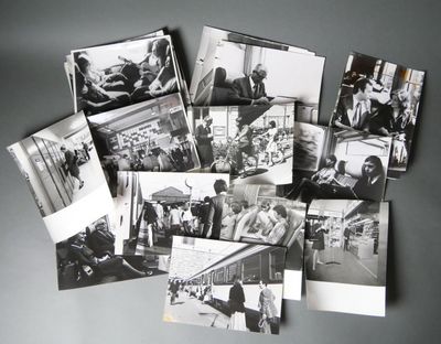 SNCF Réunion de 28 tirages en noir et blanc figurant des voy…