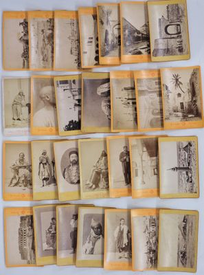 an old photo of a collection of photographs of people and animals