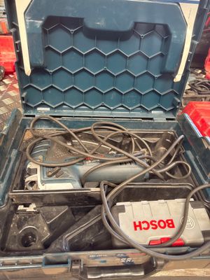 a blue tool box with tools inside of it