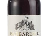 bottle of balbareso red wine on a white background