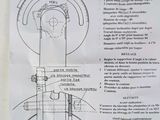 diagram of a flange valve on a sheet of paper on a table