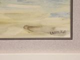 a picture of a painting of a boat on the beach