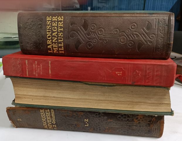 3 Larousse et un livre de prix