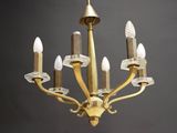 an image of a chandelier with five lights hanging from the ceiling