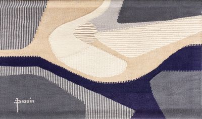 Daniel DROUIN (Né en 1937) Archipel Tapisserie en haute lice… - Photo 1