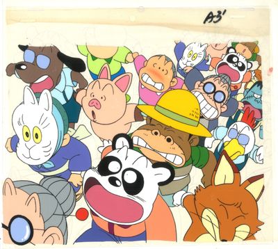 de nombreux personnages de dessins animés rassemblés sur cette image
