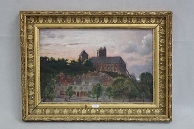 une image représentant un tableau d'un château au sommet d'une colline