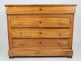 an image of a wooden chest of drawers on a white background