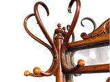 a picture of a coat rack with a mirror and two umbrellas