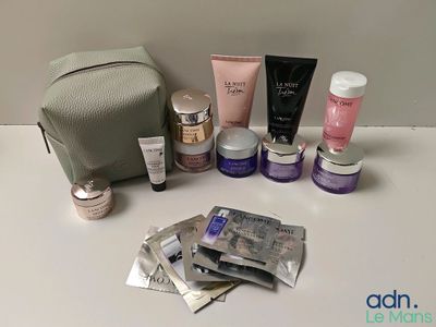 a picture of a variety of skin care products laid out on a table