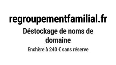 Nom de domaine regroupementfamilial.