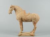 statue of a horse with a saddle on it ' s back
