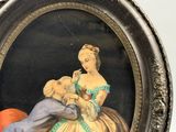 une photo d'un tableau représentant une femme tenant un enfant dans ses bras